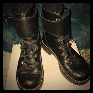 Black Harley Leather Boots